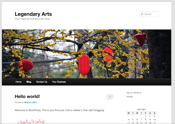 The WordPress 3.2 Default Theme